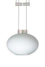 Besa Lighting 1XA-561207-SN - Besa Pendant Lasso Satin Nickel Opal Matte 1x50W Halogen