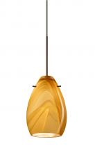 Besa Lighting 1XC-1713HN-LED-BR - Besa Pendant Pera 6 Bronze Honey 1x5W LED