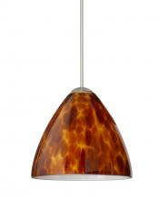  1XC-177918-LED-SN - Besa Pendant Mia Satin Nickel Amber Cloud 1x5W LED