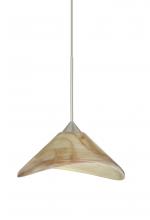 Besa Lighting 1XC-191383-LED-SN - Besa Pendant Hoppi Satin Nickel Mocha 1x3W LED