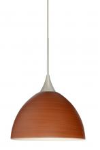 Besa Lighting 1XC-4679CH-LED-SN - Besa Pendant Brella Satin Nickel Cherry 1x6W LED