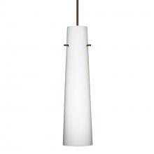 Besa Lighting 1XC-567407-BR-L - Besa Camino Pendant Bronze Opal Matte 1x50W Halogen, 15Ft. Cord