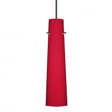 Besa Lighting 1XC-5674RM-BR-L - Besa Camino Pendant Bronze Ruby Matte 1x50W Halogen, 15Ft. Cord