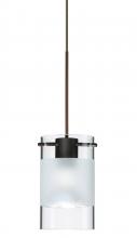 Besa Lighting 1XC-6524EC-LED-BR - Besa Pendant Scope Bronze Clear/Frost 1x5W LED Mr16