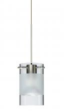 Besa Lighting 1XC-6524EC-LED-SN - Besa Pendant Scope Satin Nickel Clear/Frost 1x5W LED Mr16