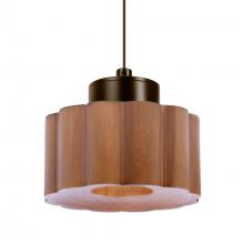 Besa Lighting 1XC-KAOMD-LED-BR - Besa Kao Pendant, Medium Shade, Bronze Finish, 1x3W LED