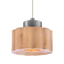 Besa Lighting 1XC-KAONA-LED-SN - Besa Kao Pendant, Natural Shade, Black Finish, 1x3W LED