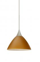 Besa Lighting 1XT-1743OK-SN - Besa Pendant Domi Satin Nickel Oak 1x50W Halogen