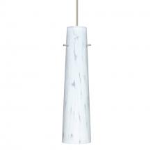 Besa Lighting 1XT-567419-SN-L - Besa Camino Pendant Satin Nickel Carrera 1x50W Halogen, 15Ft. Cord