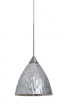 Besa Lighting 1XT-EVESS-SN - Besa, Eve Cord Pendant, Stone Silver Foil, Satin Nickel Finish, 1x50W Halogen