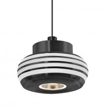 Besa Lighting 1XT-FLOW00-FRFR-LED-BK - Besa Flower Pendant, Frost/Frost, Black Finish, 1x3W LED