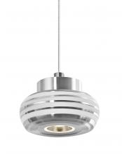 Besa Lighting 1XT-FLOW00-FRFR-LED-SN - Besa, Flower Cord Pendant, Frost/Frost, Satin Nickel Finish, 1x3W LED