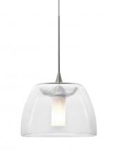 Besa Lighting 1XT-SPURCL-SN - Besa Spur Cord Pendant, Clear, Satin Nickel Finish, 1x35W Halogen