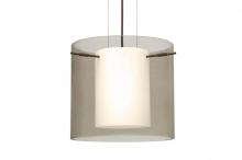 Besa Lighting 1KG-S18407-BR - Besa Pendant Pahu 12 Bronze Transparent Smoke 1x100W Medium Base