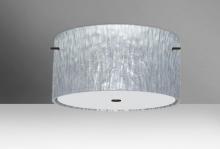 Besa Lighting 1KM-4008SS-LED-BR - Besa Ceiling Tamburo 16 Bronze Stone Silver Foil 1x28W LED