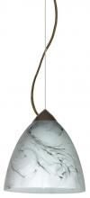 Besa Lighting 1KX-4470MG-BR - Besa Vila Cable Pendant Bronze Marble Grigio 1x60W Medium Base