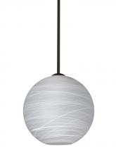 Besa Lighting 1TT-COCO1060-BR - Besa Coco 10 Stem Pendant, Cocoon, Bronze Finish, 1x60W Medium Base