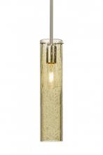 Besa Lighting 1TT-JUNI16GD-SN - Besa, Juni 16 Stem Pendant, Gold Bubble, Satin Nickel, 1x60W Medium Base