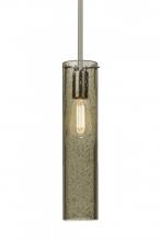 Besa Lighting 1TT-JUNI16LT-EDIL-SN - Besa, Juni 16 Stem Pendant, Latte Bubble, Satin Nickel, 1x4W LED Filament