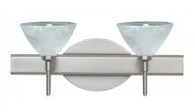 Besa Lighting 2SW-174352-SN - Besa Wall Domi Satin Nickel Marble 2x40W G9