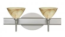 Besa Lighting 2SW-174383-SN - Besa Wall Domi Satin Nickel Mocha 2x40W G9