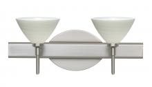 Besa Lighting 2SW-1743KR-SN - Besa Wall Domi Satin Nickel Chalk 2x40W G9