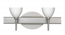 Besa Lighting 2SW-185807-SN - Besa Divi Wall 2SW Opal Matte Satin Nickel 2x40W G9