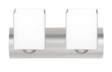 Besa Lighting 2WZ-449807-LED-SN - Besa Wall Rise Satin Nickel Opal Matte 2x9W LED