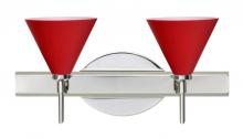 Besa Lighting 2SW-5121RM-LED-CR - Besa Wall Kani Chrome Ruby Matte 2x5W LED