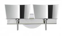 Besa Lighting 2SW-6773MR-CR - Besa Groove Wall 2SW Mirror-Frost Chrome 2x40W G9