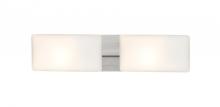 Besa Lighting 2WT-888607-SN - Besa, Lido Vanity, Opal Matte, Satin Nickel Finish, 2x60W Medium Base