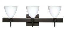 Besa Lighting 3SW-177907-BR-SQ - Besa Wall With SQ Canopy Mia Bronze Opal Matte 3x40W G9