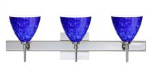 Besa Lighting 3SW-177986-CR-SQ - Besa Wall With SQ Canopy Mia Chrome Blue Cloud 3x40W G9