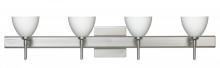 Besa Lighting 4SW-185807-SN-SQ - Besa Divi Wall With SQ Canopy 4SW Opal Matte Satin Nickel 4x40W G9