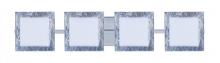 Besa Lighting 4WS-7735SF-CR - Besa Wall Alex Chrome Opal/Silver Foil 4x50W G9