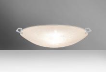 Besa Lighting 8418GL-MED-SN - Besa Ceiling Sonya 17 Satin Nickel Glitter 2x100W Medium Base