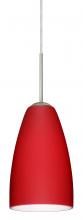 Besa Lighting J-1511RM-SN - Besa Riva 9 Pendant For Multiport Canopy Satin Nickel Ruby Matte 1x75W Medium Base