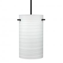 Besa Lighting J-4005KR-BK - Besa Tamburo 5 Pendant, Chalk, Black Finish, 1x100W MAX E26 Base