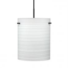 Besa Lighting J-4006KR-BK - Besa Tamburo 8 Pendant, Chalk, Black Finish, 1x100W MAX E26 Base