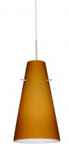 Besa Lighting J-412480-SN - Besa Cierro Pendant For Multiport Canopy Satin Nickel Amber Matte 1x100W Medium Base