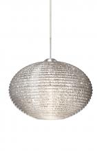 Besa Lighting J-4913GL-LED-SN - Besa Pendant For Multiport Canopy Pape 12 Satin Nickel Glitter 1x9W LED