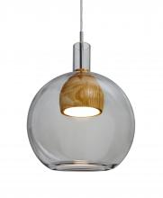 Besa Lighting J-BENJISMMD-LED-SN - Besa, Benji Cord Pendant For Multiport Canopy, Smoke/Medium, Satin Nickel Finish, 1x9