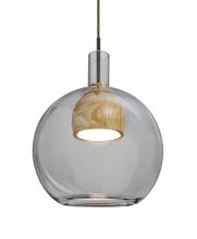 Besa Lighting J-BENJISMNA-LED-BR - Besa, Benji Cord Pendant For Multiport Canopy, Smoke/Natural, Bronze Finish, 1x9W LED