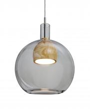 Besa Lighting J-BENJISMNA-LED-SN - Besa, Benji Cord Pendant For Multiport Canopy, Smoke/Natural, Satin Nickel Finish, 1x