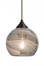 Besa Lighting J-JILLYSM-BR - Besa, Jilly Cord Pendant For Multiport Canopy, Vapor Smoke, Bronze Finish, 1x60W Medi