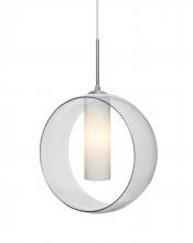 Besa Lighting J-PLATOCL-LED-SN - Besa, Plato Cord Pendant For Multiport Canopies, Clear/Opal, Satin Nickel Finish, 1x5