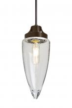 Besa Lighting J-SULUCL-EDIL-BR - Besa, Sulu Cord Pendant For Multiport Canopy, Clear Bubble, Bronze Finish, 1x4W LED F