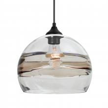 Besa Lighting OP-SPIR10SC-BK - Besa Spirit 10 Outdoor Pendant, Smoke/Clear, Black Finish, 1x60W E26 Base