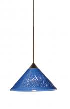 Besa Lighting RXP-282484-BR - Besa Pendant Kona Bronze Blue Starpoint 1x50W Halogen