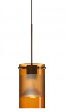 Besa Lighting RXP-6524EG-LED-BR - Besa Scope Pendant Rxp Armagnac/Frost Bronze 1x5W LED Mr16